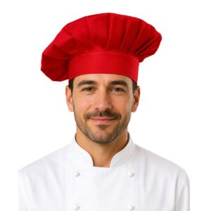 Red Professional Chef Cap