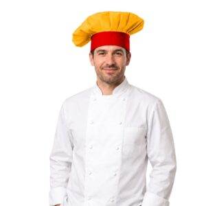 Red & Yellow Professional Chef Cap