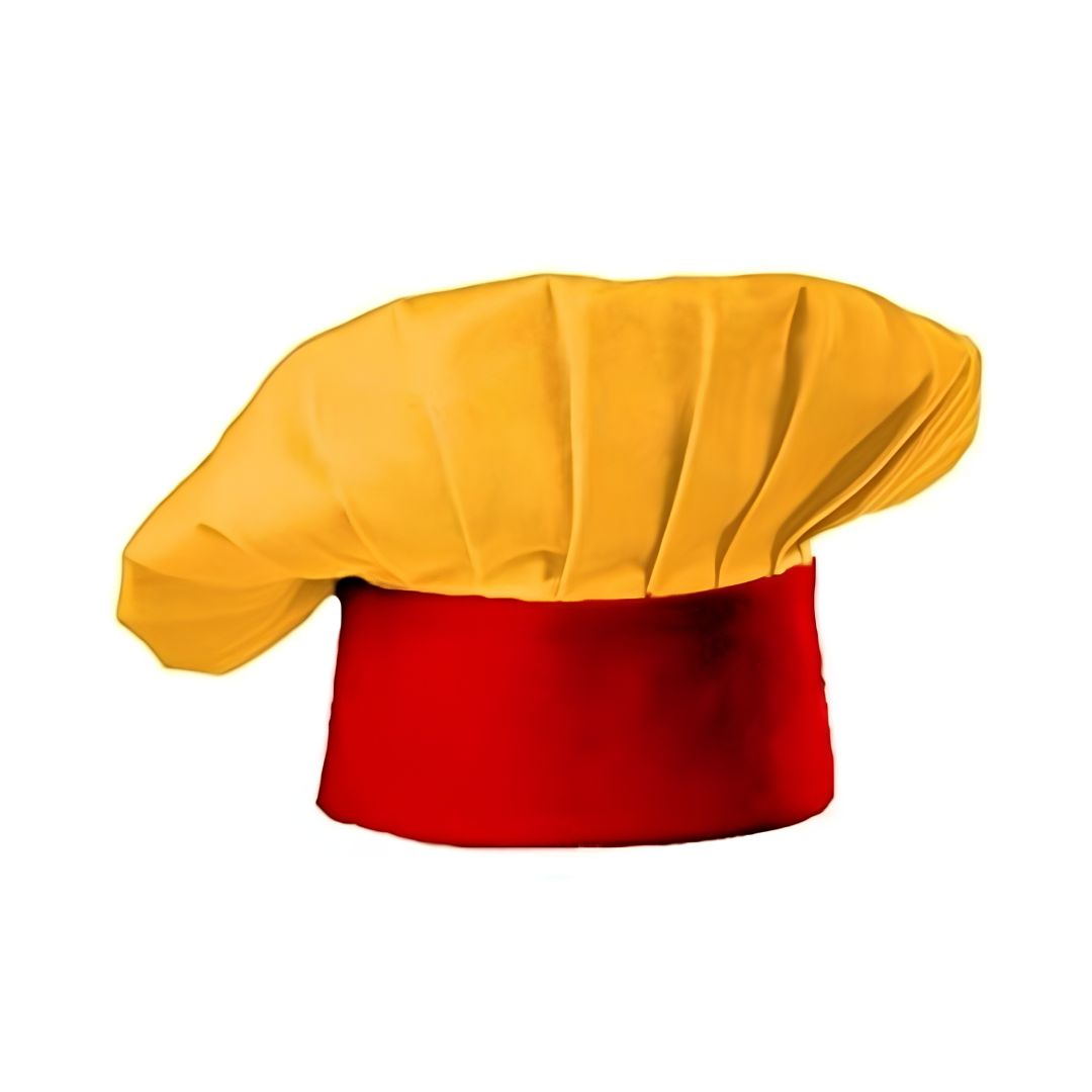 Red & Yellow Professional Chef Cap - Image 2